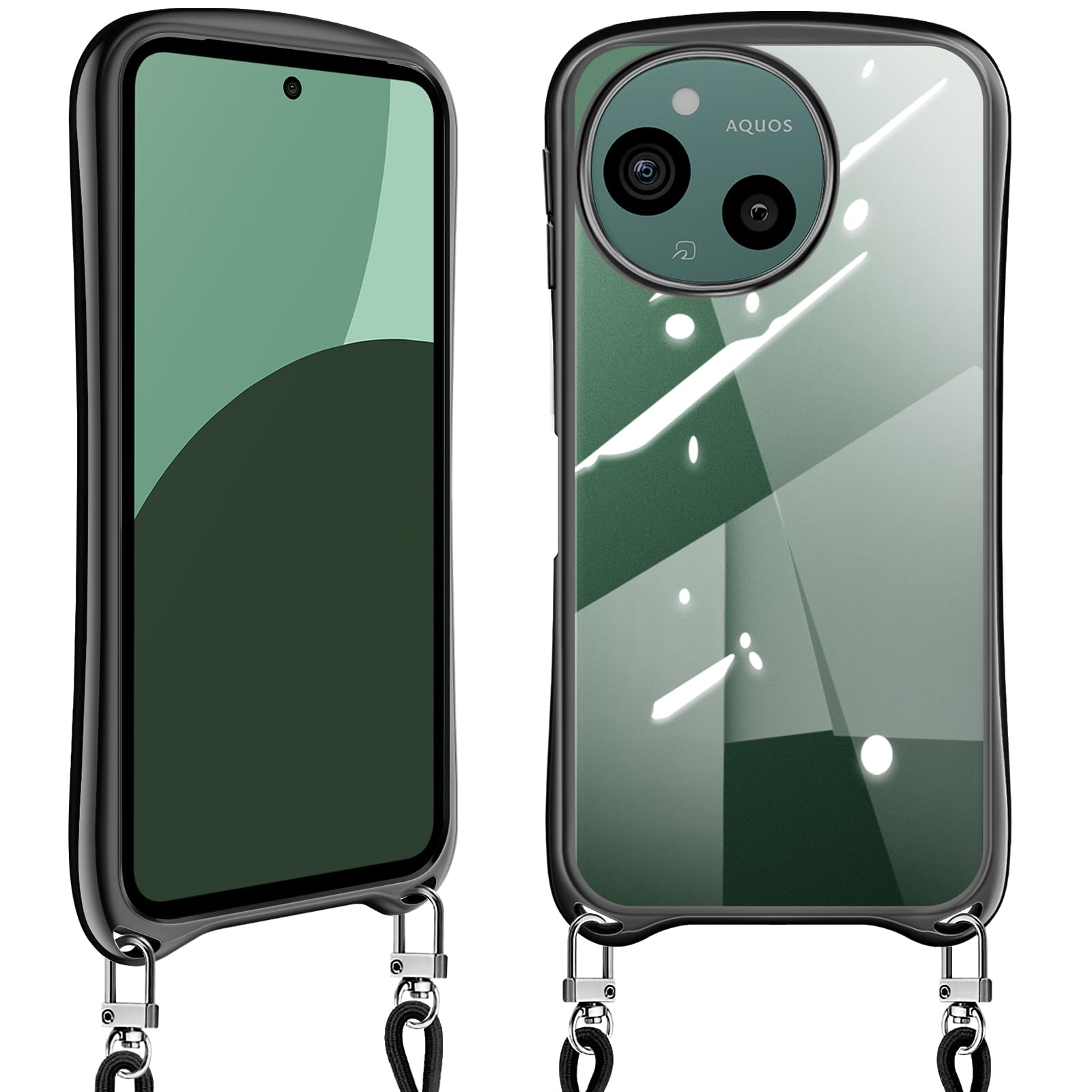 Amazon.co.jp: AQUOS Sense10 Sense9 用 ケース クリア ショルダー